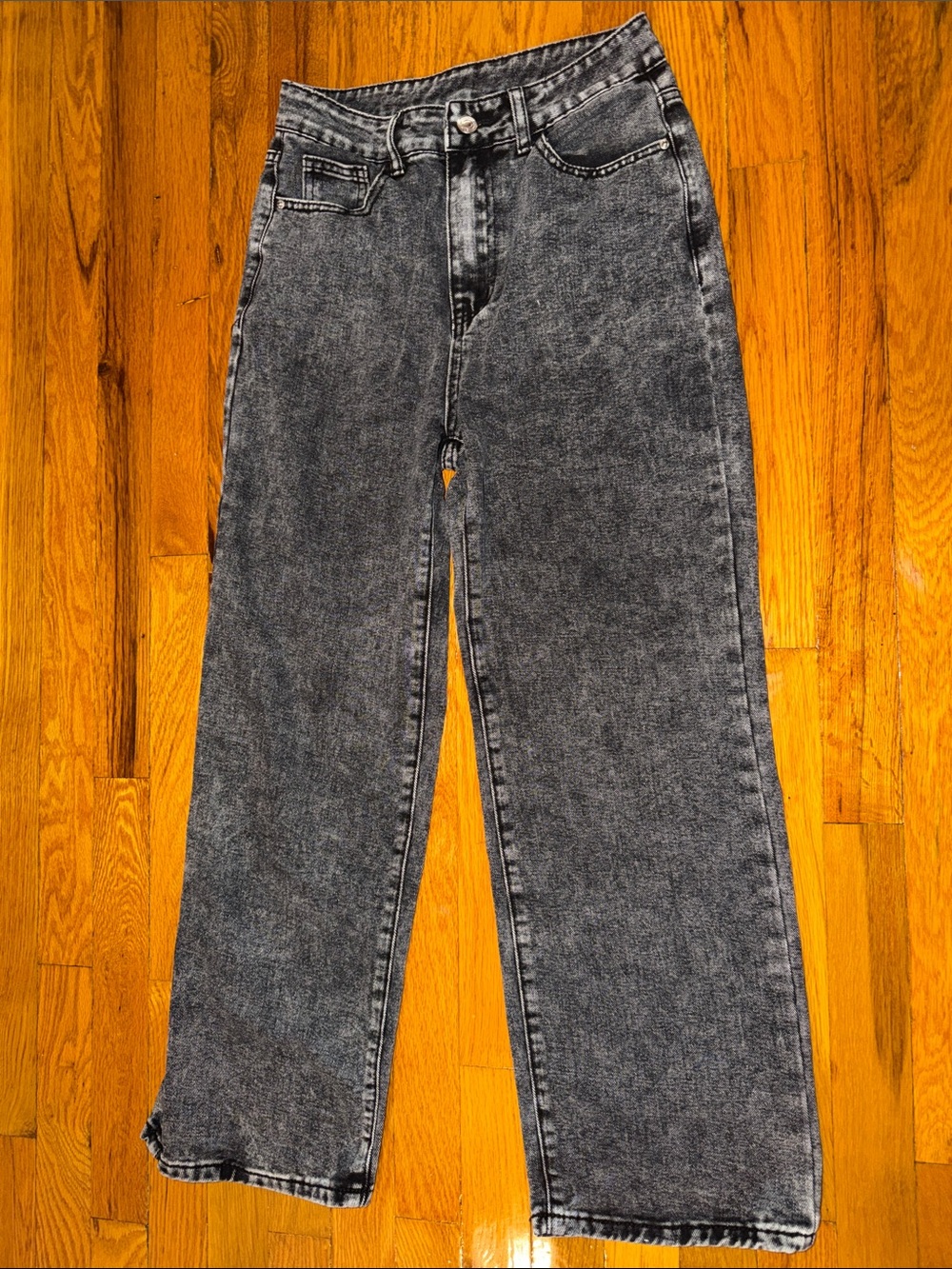 SHEIN Women Dark Gray Straight Jeans